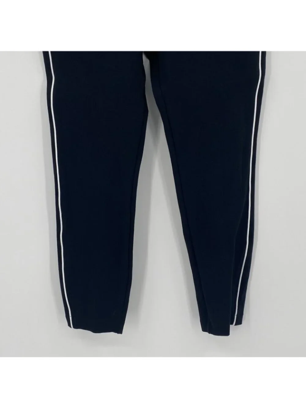 Spanx Perfect Ankle Skinny Side Piping Slimming Pants Black Size Medium